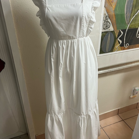 AQUA WHITE DRESS SIZE M 100% cotton. - Picture 8 of 16